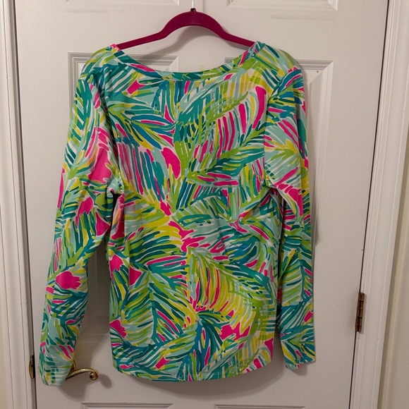 Lilly Pulitzer Kayleigh Top Tropical Pink Tropical Storm XL NWOT - Picture 5 of 5